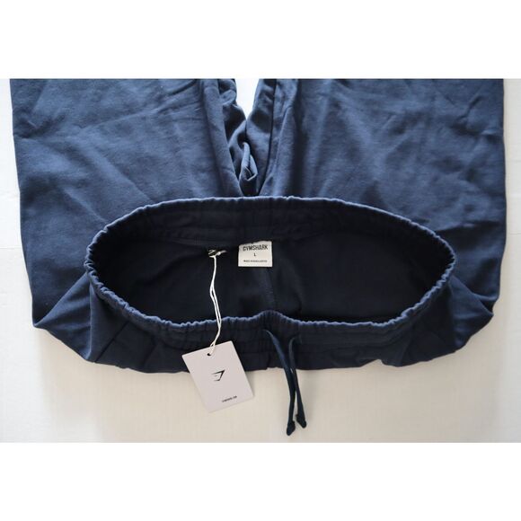 Gymshark A2A7T Men's Sz L Navy Blue Heavyweight Essential Oversized Joggers - Picture 3 of 12